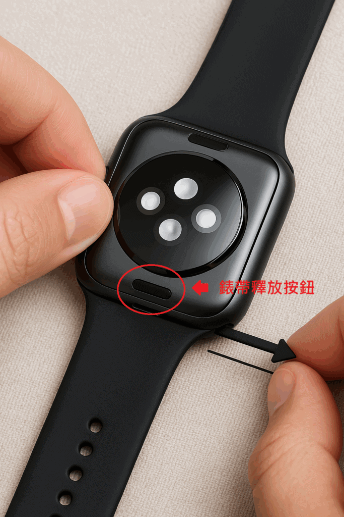 Apple Watch 錶帶更換圖解步驟 1