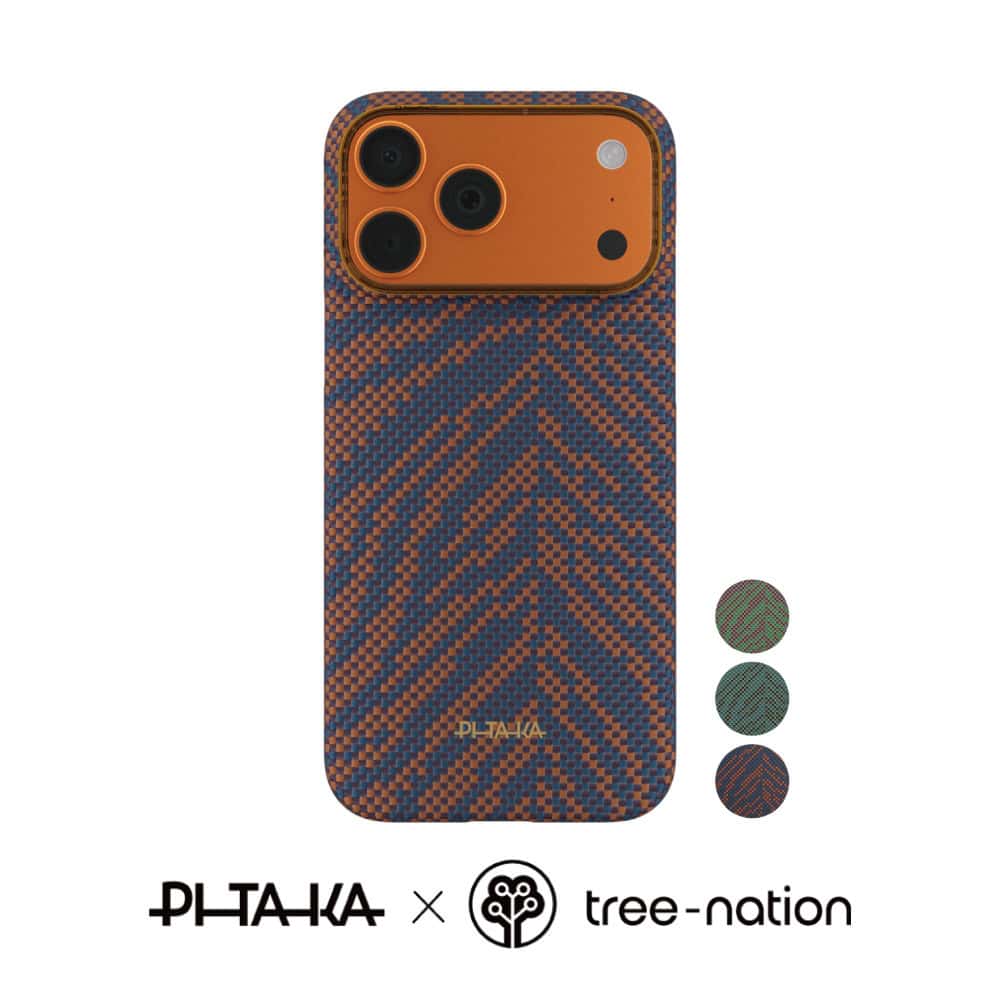 iPhone 17 系列芳綸超薄磁吸殼 tree-nation 合作款 / 圖片來源：PITAKA TW
